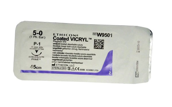 Шовний матеріал VICRYL PLUS (поліфілам, не забарвлений) 45 см, 5/0 - фотография . Купить с доставкой в интернет магазине Dlx.ua.