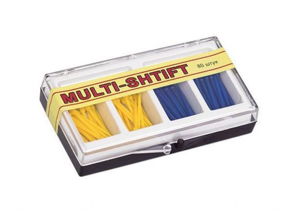 Штифты беззольные Multi-Shift (желтые и синие) 80 шт, 2 развертки - фотография. Купить с доставкой в интернет магазине DLX 
