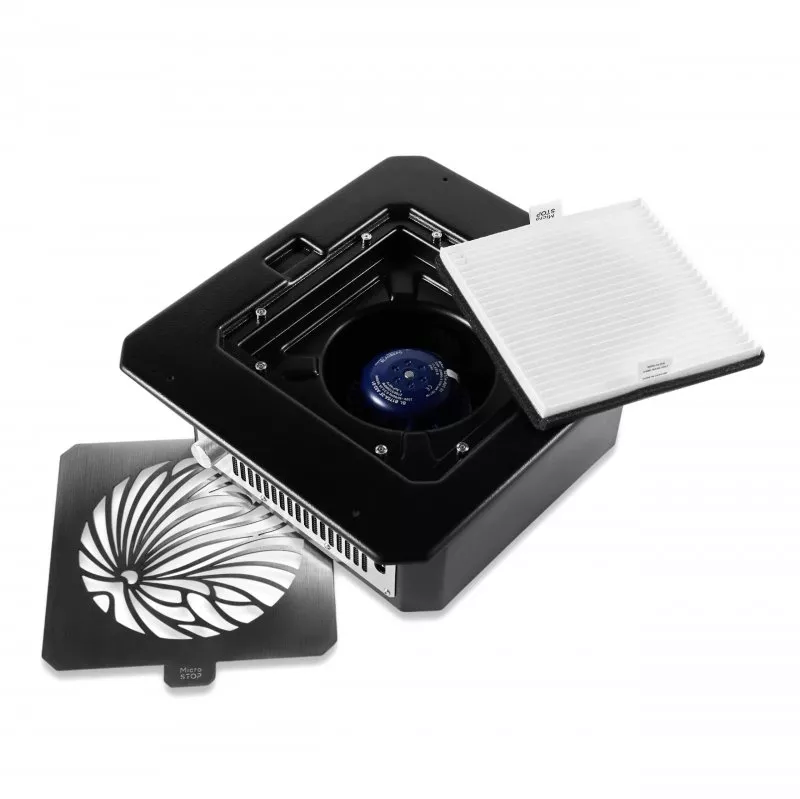 Вбудована витяжка для манікюру з HEPA фільтром Microstop Prof Black — Обладнання для манікюру — photo 2